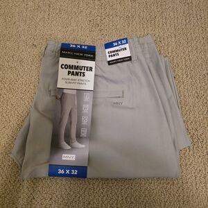 Marc New York Light Gray Slim-Fit Pants